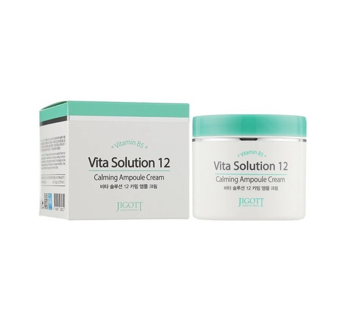 Успокаивающий крем для лица Vita Solution 12 Calming Ampoule Cream Jigott 100 мл (8809541280702)