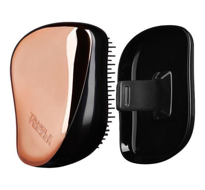 Идеальная расческа для волос: Tangle Teezer Compact Styler в розовом золоте и черном цвете