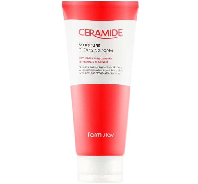 Увлажняющая пенка для умывания с церамидами Farmstay Ceramide Moisture Cleansing Foam 180 мл (8809480772856)