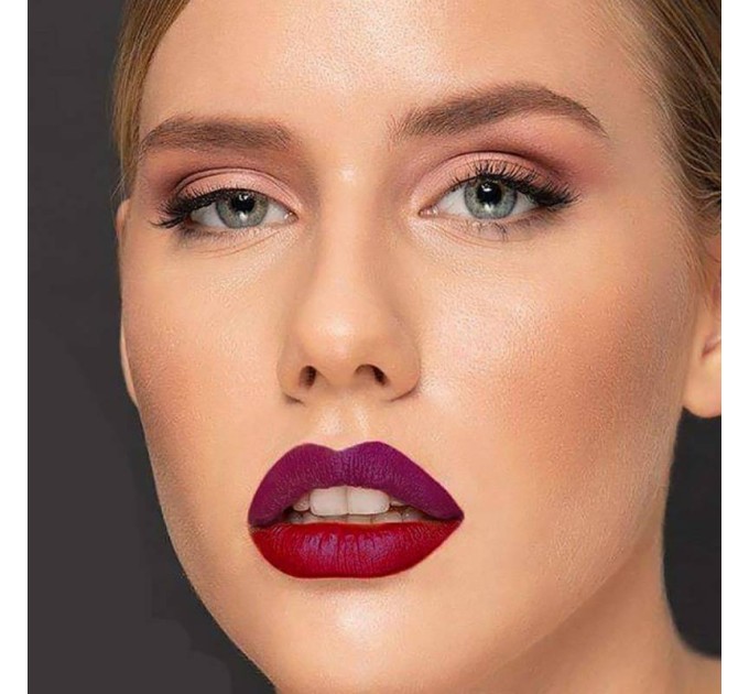 Двійна рідка помада для губ Delfy Professional Duo liquid lipstick: Світяться орхідеї та дикі троянди - купити на Agon-v.com.ua