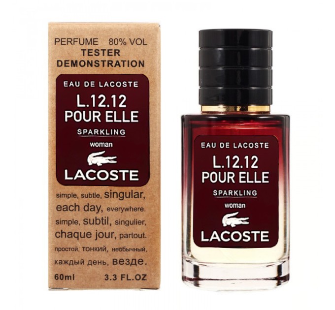 Оживите свою элегантность с тестером Lacoste Eau De Lacoste L.12.12 Pour Elle Sparkling - Selective Tester 60ml