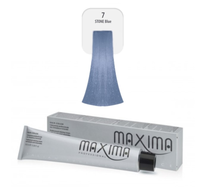 Изысканный металлический оттенок волос с Крем-краской Maxima Professional 7 - metallic stone blue 100 мл