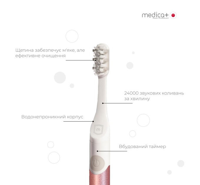 Звуковая зубная щетка Medica+ ProBrush 7.0 Compact (Pink) - эффективный уход за зубами