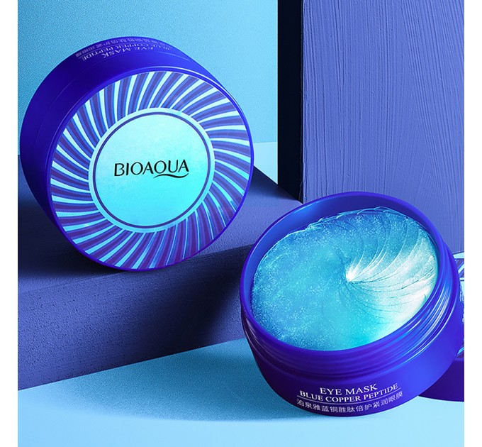 Восстановите свежий взгляд с гидрогелевыми патчами Bioaqua Eye Mask Blue Copper Peptide