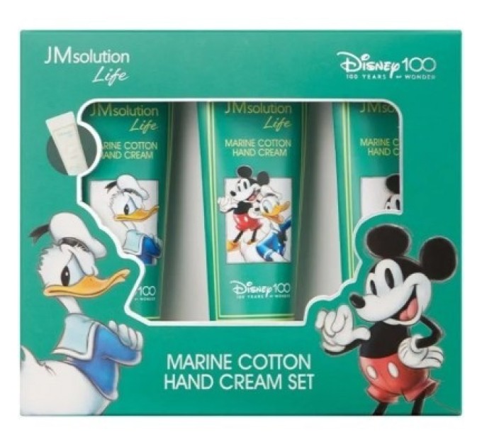 Увлажняющий набор рукавиц JMsolution Life Marine Cotton Hand Cream Set Disney 100 3x50 ml на Agon-v.com.ua