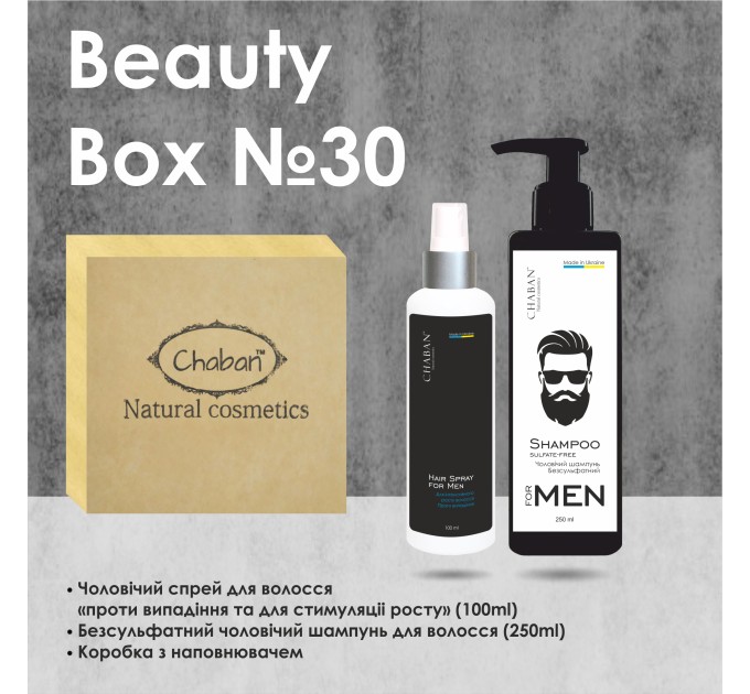 Подарочный набор Chaban Natural Cosmetics Beauty Box Chaban For Men №30: идеальный подарок для стильных мужчин