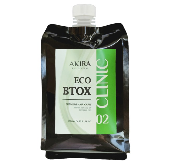 Засіб для відновлення волосся Akira Eco Btox Hair Clinic 02 1000 мл - Жива сила для вашого волосся!