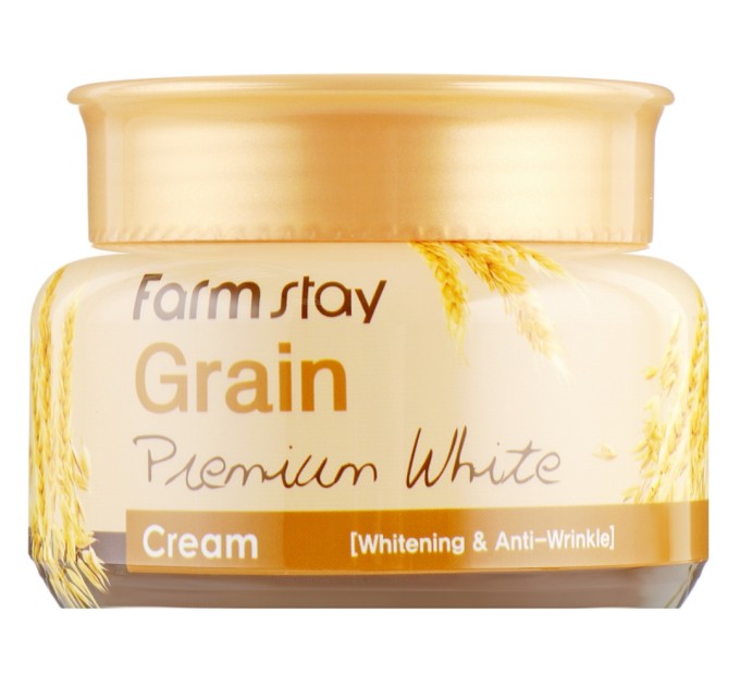 Осветляющий крем для лица с маслом ростков пшеницы Farmstay Grain Premium White Cream: эффективное осветление и увлажнение лица.