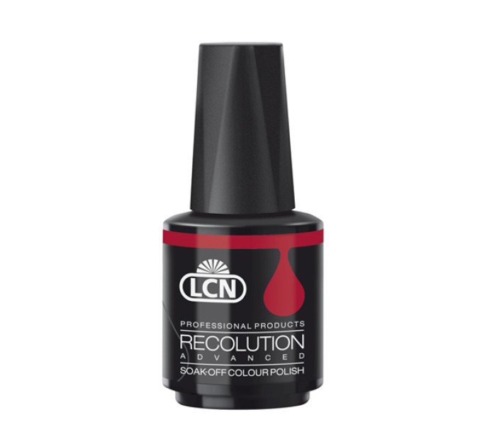 Интенсивный гель-лак LCN Recolution UV-Colour Polish 10 мл Dark red: сияющий красный оттенок для совершенного маникюра