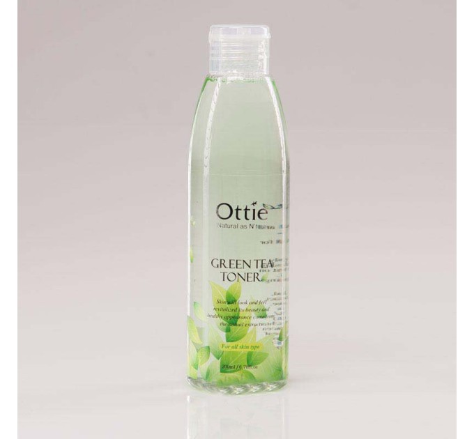 Освежающий тонер с зеленым чаем для проблемной кожи – Ottie Green Tea Toner 200 мл