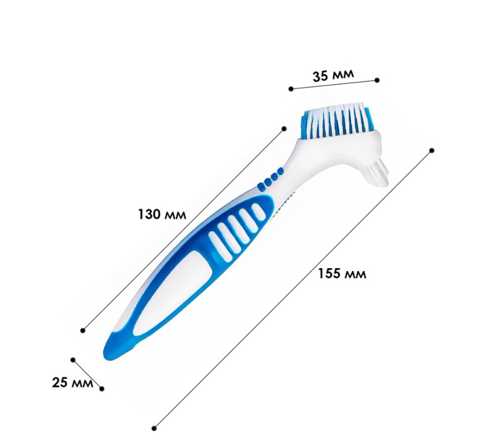 Щітка для чищення зубних протезів Lesko 29587 155 мм Синій - ідеальний вибір для бездоганної гігієни протезів