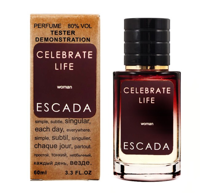 Исследуйте мир с тестером Escada Celebrate Life - Selective Tester 60ml на agon-v.com.ua