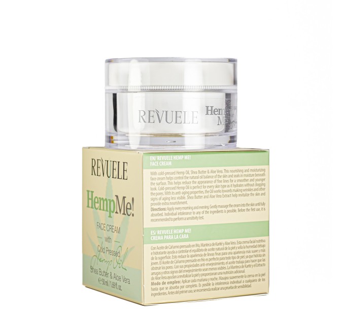 Крем для лица REVUELE Hemp Me Face Cream With Cold Pressed 50 мл (5060565101197)