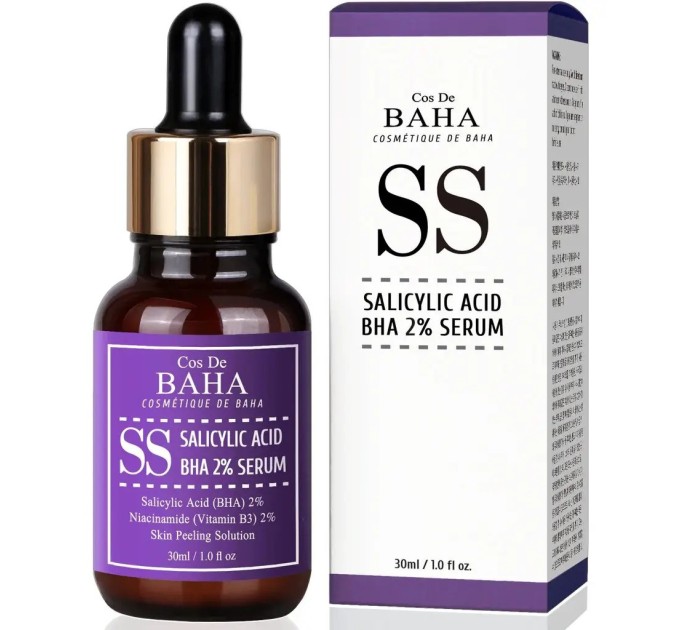 Салициловая кислота для чистой кожи: Cos De Baha BHA Salicylic Acid 2% Serum