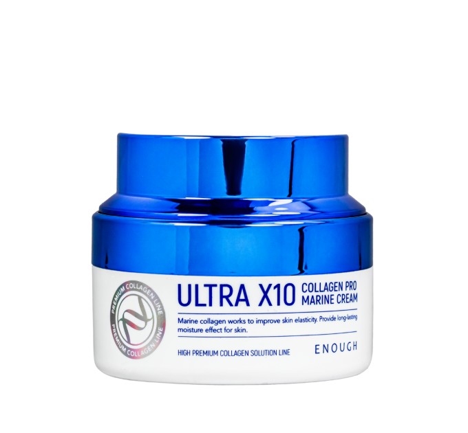 Увлажняющий крем для лица Enough Ultra X10 Collagen Pro Marine с коллагеном 50 мл (EN 5452)