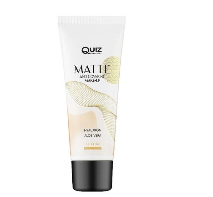 Тональная основа для лица матирующая Quiz Matte & Covering Make-Up 30 мл 04 Sand (QZ 8348)