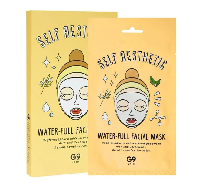 Набор увлажняющих масок G9SKIN Self Aesthetic Water-Full Facial Mask 23 мл 5 шт (8809211654581)