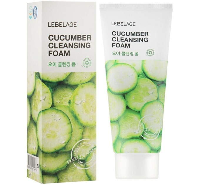 Пенка для умывания с экстрактом огурца Lebelage Cucumber Cleansing Foam 100 мл (8809884510245)