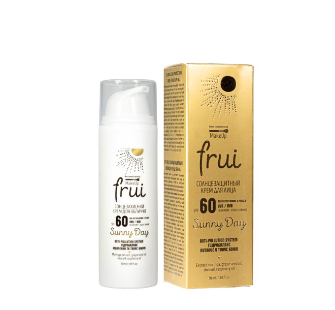 Солнцезащитный крем для лица водостойкий Frui SPF 60 Anti Pollution System 50 мл (F 7566)