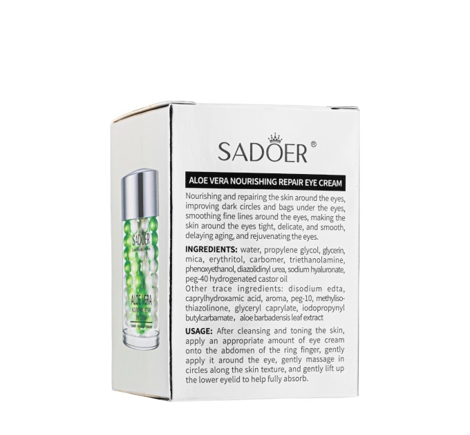 Восстанавливающий крем под глаза Sadoer Aloe Vera Repair с гиалуроновой кислотой 60 мл (SD51780)