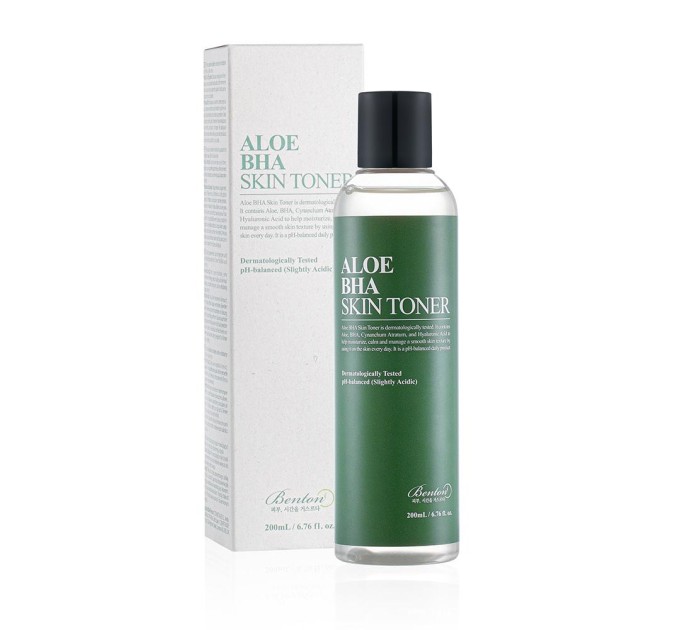 Тонер с алоэ и BHA для проблемной кожи - Benton Aloe BHA Skin Toner