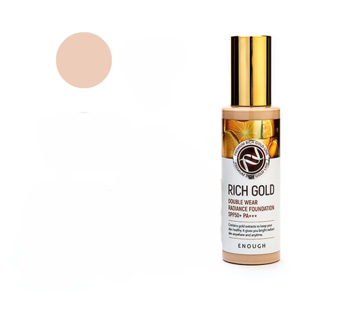 Тональный крем с золотом: роскошь и защита в одном - Enough Rich Gold Double Wear Radiance Foundation SPF50+ PA+++13