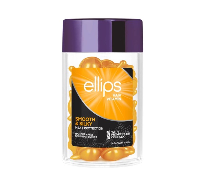 Smooth and silky hair with Ellips Pro-Keratin Vitamin Oil Complex