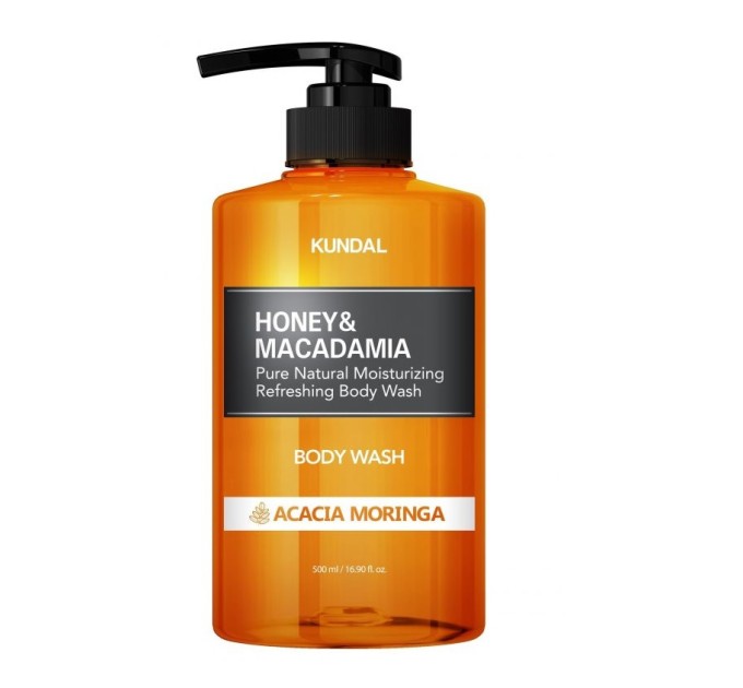 Изысканный гель для душа Honey & Macadamia с ароматом Acacia Moringa от Kundal: питание и увлажнение на каждом шагу!