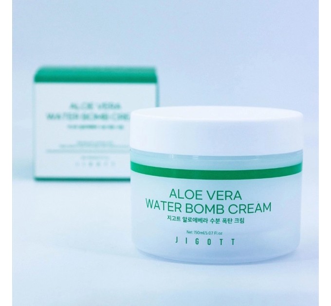 Увлажняющий крем для лица Алоэ Aloe Vera Water Bomb Cream Jigott 150 мл (8809541282881)