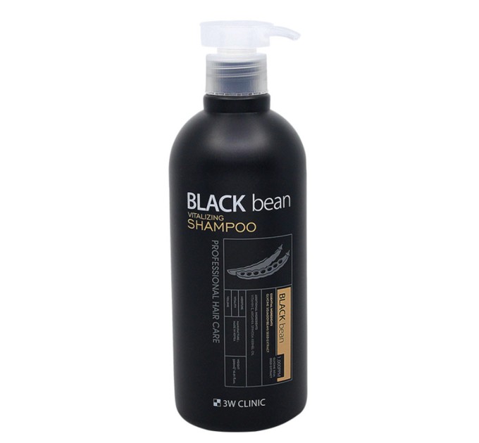 Восстанавливающий шампунь для волос 3W Clinic Black Bean Vitalizing Shampoo 500 мл (8809772620469)