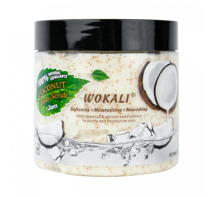 Восхитительный телескраб Wokali Body Scrub Jam Coconut WKL369 - 500 мл