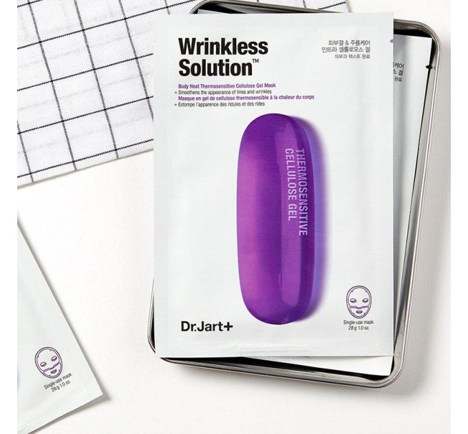 Маска Dr.Jart+ Dermask Wrinkless Solution для омоложения кожи.