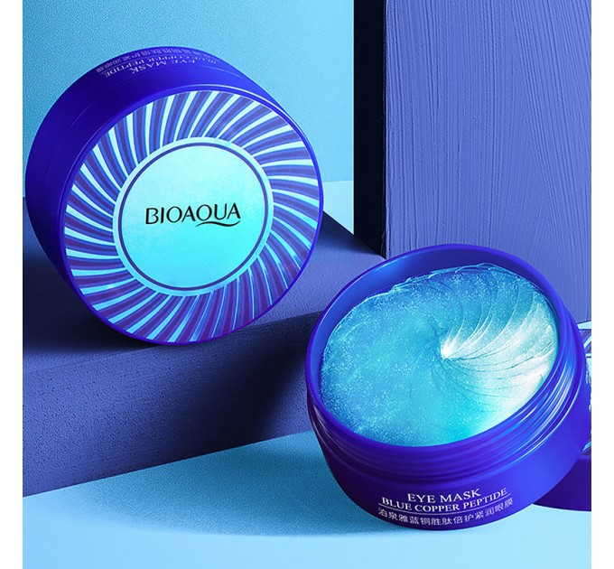 Улучшите свою кожу с помощью гидрогелевых патчей Bioaqua Eye Mask Blue Copper Peptide!