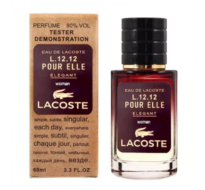 Изысканный парфюм Lacoste Eau De Lacoste L.12.12 Pour Elle Elegant - Selective Tester 60ml на AGON-V