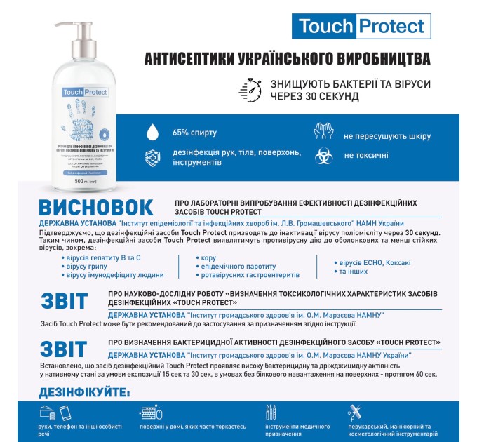 Touch Protect 20 л: многофункциональный антисептик.