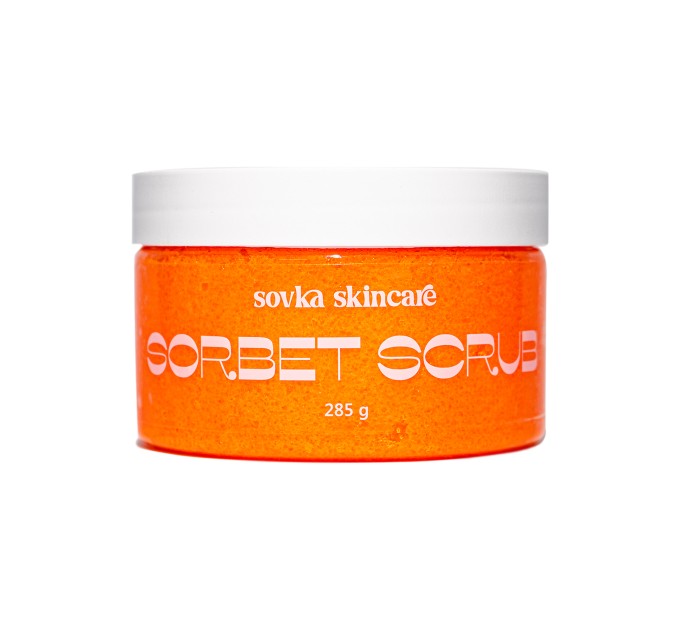 Сладкие персики: сияющая кожа с Скрабом для тела Sorbet Scrub Sweet Peaches Sovka Skincare 285 г