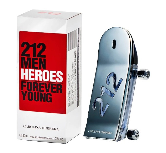 Туалетная вода для мужчин Carolina Herrera 212 Men Heroes Young Forever 2021, 50 мл - Агонь-В