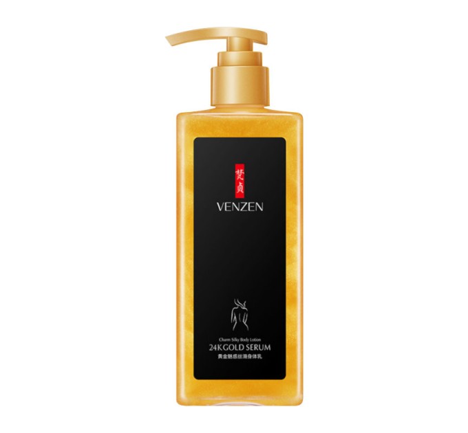 Изысканный уход для кожи: Лосьон для тела с золотом Venzen 24k Gold Charm Silky Body Serum