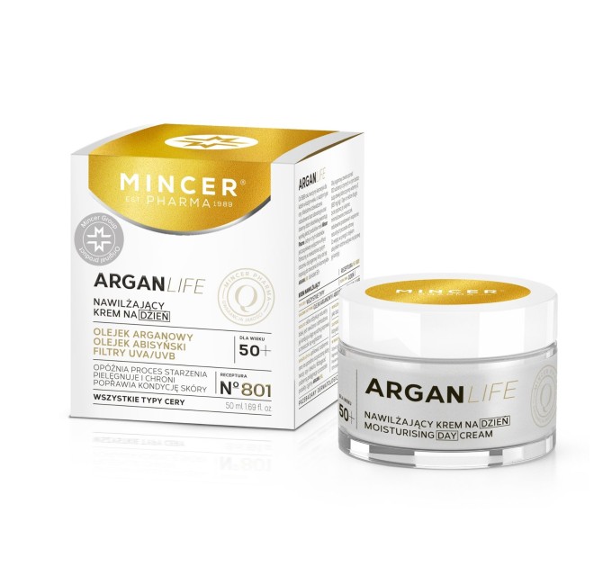 Увлажняющий антивозрастной дневной крем Mincer Pharma Argan Life 801: Волшебство арганового масла для вашей кожи