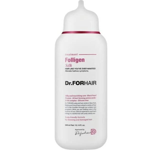 Восстанавливающая маска для поврежденных волос Dr.FORHAIR Folligen Silk Treatment