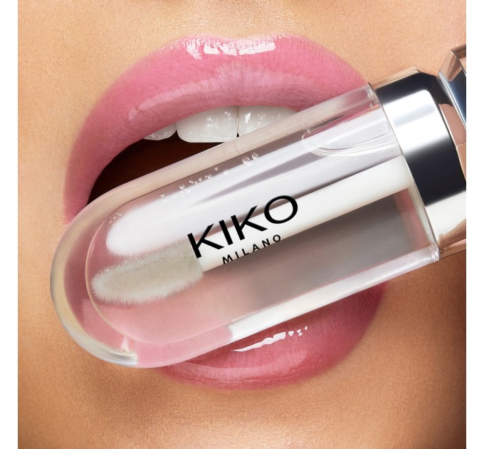 Блиск для губ Kiko Milano 3D Hydra Lipgloss 01 Прозорий – Магічний об’єм та зволоження