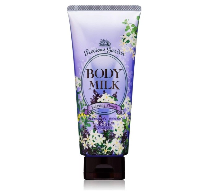 Молочко для тела с ароматом лаванды и жасмина: Kose Cosmeport Precious Garden Body Milk Relaxing Flower 200 г