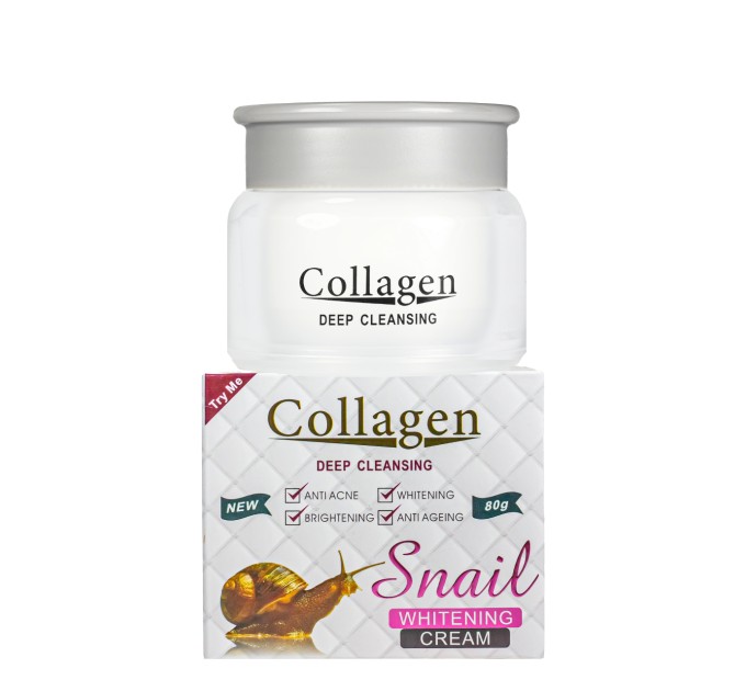 Отбеливающий крем для лица Collagen Snail Deep Cleansing 80 мл (PM6863) - идеальная забота о коже