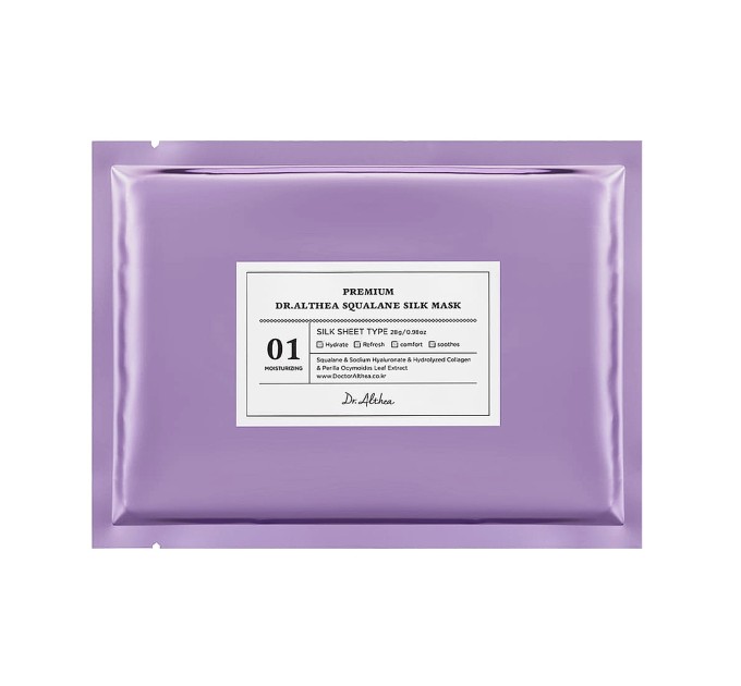 Тканевая маска для лица шелковая Dr.Althea Premium Squalane Silk Mask 1 шт х 28 г (8809447250991)