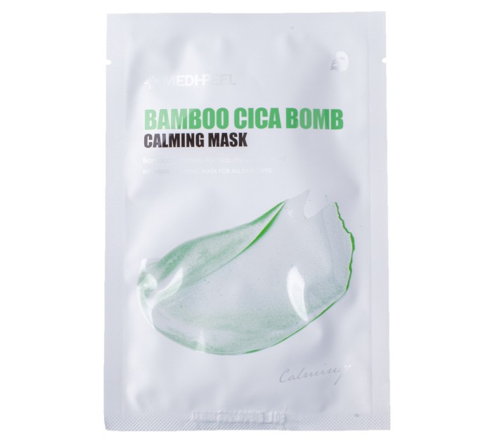 Успокаивающая тканевая маска для проблемной кожи лица Medi-Peel Bamboo Cica Bomb Calming Mask 25 г: сила природы для прекрасной кожи