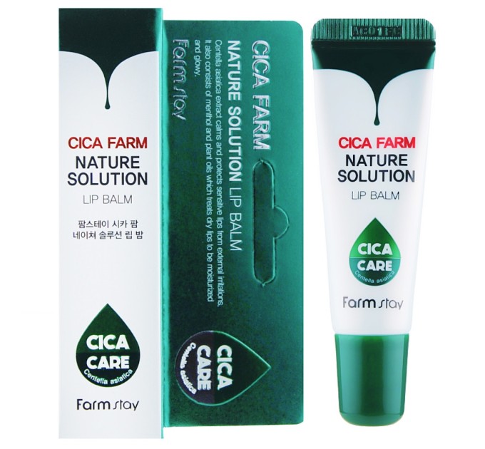 Восстанавливающий бальзам для губ Farmstay Cica Farm Nature Solution Lip Balm