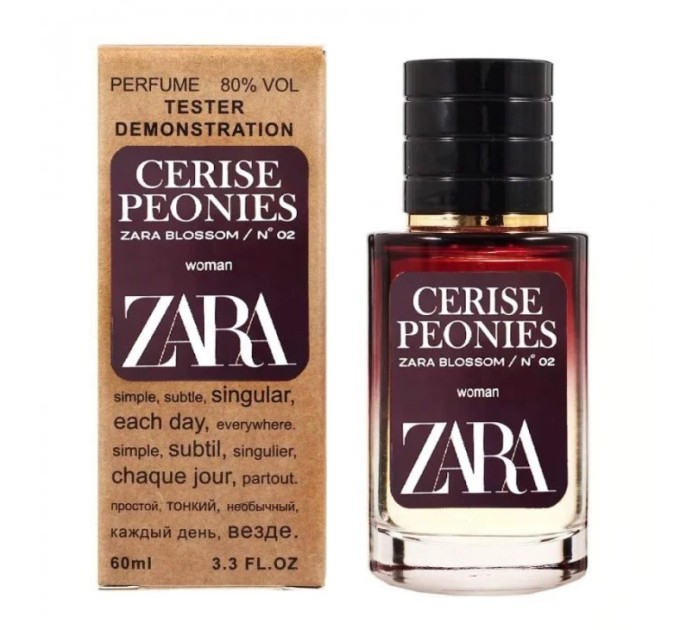 Парфюм Zara №02 Cerise Peonies - Selective Tester 60ml: элегантный аромат в ограниченном исполнении