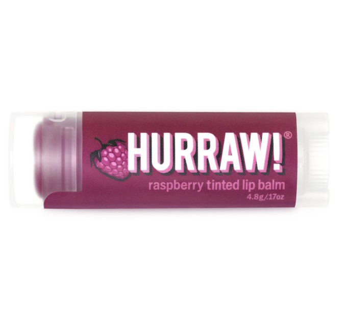 Бальзам для губ Hurraw! Raspberry Tinted Lip Balm - нежное увлажнение и яркий цвет!