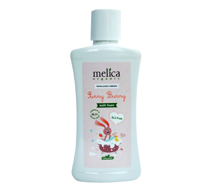 Детская пена для ванны от зайчика Melica Organic