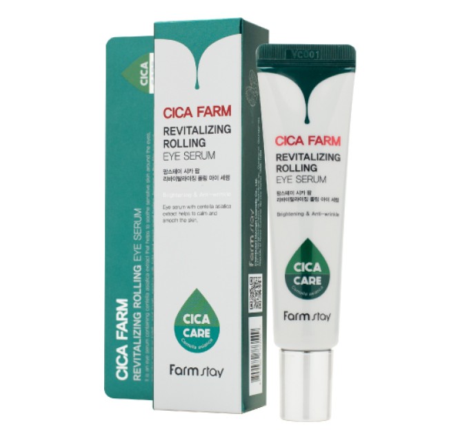 Преображение век с сывороткой Farm Stay Cica Farm Revitalizing Rolling Eye Serum и центеллой азиатской